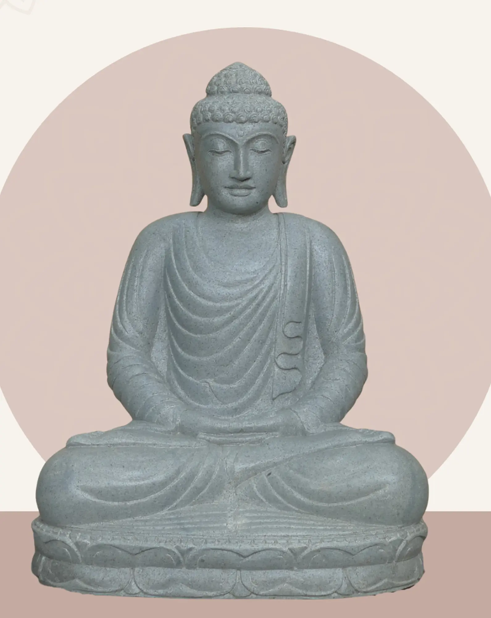  Product image 1 of the product “Seated Buddha made of Riverstone in Dhyana position - gesture of meditation, H. 80cm. ”